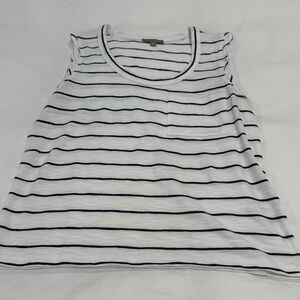 Lilla P Navy and White Striped Tank Top